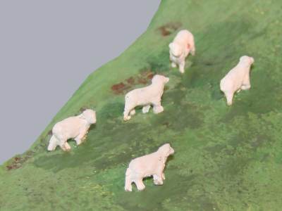 Sheep added to the hillside