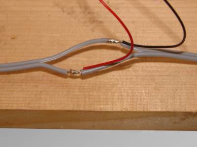 Wires are soldered together