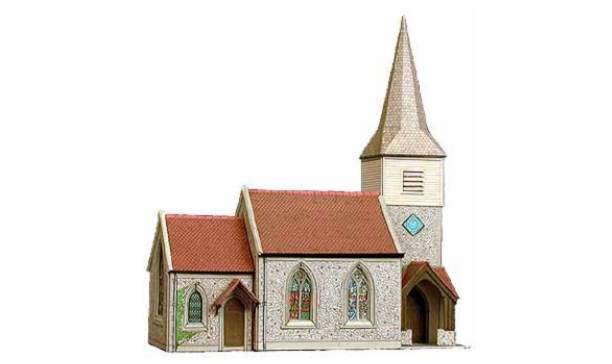 Model railway Country Church building kit