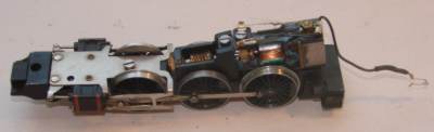Hornby Dublo motor fitted to chassis